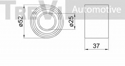 TREVI AUTOMOTIVE wb2363 -  Комплект подшипника ступицы колеса